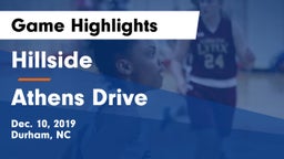 Hillside  vs Athens Drive  Game Highlights - Dec. 10, 2019