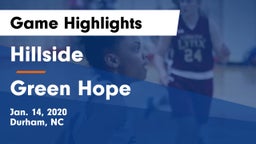 Hillside  vs Green Hope  Game Highlights - Jan. 14, 2020