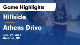 Hillside  vs Athens Drive  Game Highlights - Jan. 22, 2021