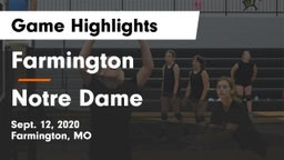 Farmington  vs Notre Dame  Game Highlights - Sept. 12, 2020