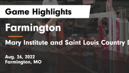 Farmington  vs Mary Institute and Saint Louis Country Day School Game Highlights - Aug. 26, 2022