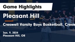Pleasant Hill  vs Creswell Varsity Boys Basketball, Creswell, Oregon Game Highlights - Jan. 9, 2024