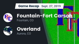 Recap: Fountain-Fort Carson  vs. Overland  2019