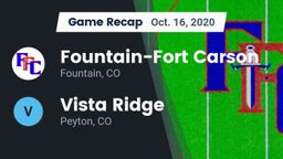 Recap: Fountain-Fort Carson  vs. Vista Ridge  2020