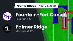 Recap: Fountain-Fort Carson  vs. Palmer Ridge  2020