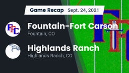 Recap: Fountain-Fort Carson  vs. Highlands Ranch  2021