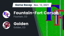 Recap: Fountain-Fort Carson  vs. Golden  2021