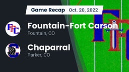 Recap: Fountain-Fort Carson  vs. Chaparral  2022