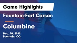 Fountain-Fort Carson  vs Columbine  Game Highlights - Dec. 20, 2019