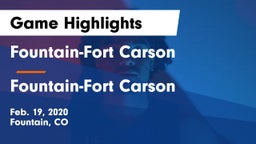 Fountain-Fort Carson  vs Fountain-Fort Carson  Game Highlights - Feb. 19, 2020