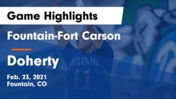 Fountain-Fort Carson  vs Doherty  Game Highlights - Feb. 23, 2021