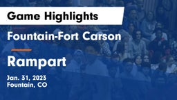 Fountain-Fort Carson  vs Rampart  Game Highlights - Jan. 31, 2023