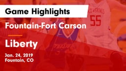 Fountain-Fort Carson  vs Liberty  Game Highlights - Jan. 24, 2019