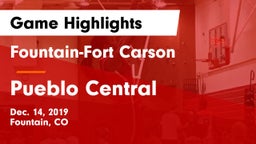 Fountain-Fort Carson  vs Pueblo Central  Game Highlights - Dec. 14, 2019