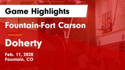 Fountain-Fort Carson  vs Doherty  Game Highlights - Feb. 11, 2020