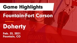 Fountain-Fort Carson  vs Doherty  Game Highlights - Feb. 23, 2021