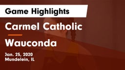 Carmel Catholic  vs Wauconda  Game Highlights - Jan. 25, 2020