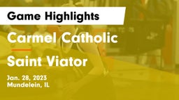 Carmel Catholic  vs Saint Viator  Game Highlights - Jan. 28, 2023