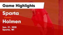 Sparta  vs Holmen  Game Highlights - Jan. 21, 2020