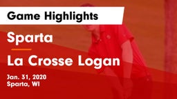 Sparta  vs La Crosse Logan Game Highlights - Jan. 31, 2020