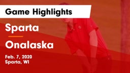 Sparta  vs Onalaska  Game Highlights - Feb. 7, 2020