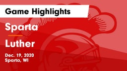 Sparta  vs Luther  Game Highlights - Dec. 19, 2020