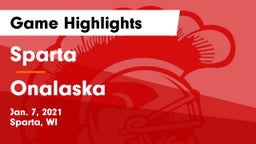 Sparta  vs Onalaska  Game Highlights - Jan. 7, 2021