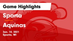 Sparta  vs Aquinas  Game Highlights - Jan. 14, 2021