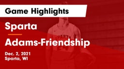 Sparta  vs Adams-Friendship  Game Highlights - Dec. 2, 2021