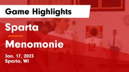 Sparta  vs Menomonie  Game Highlights - Jan. 17, 2023