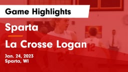 Sparta  vs La Crosse Logan Game Highlights - Jan. 24, 2023