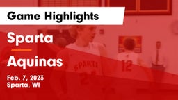 Sparta  vs Aquinas  Game Highlights - Feb. 7, 2023