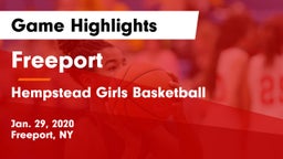 Freeport  vs Hempstead Girls Basketball Game Highlights - Jan. 29, 2020