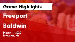 Freeport  vs Baldwin  Game Highlights - March 1, 2020