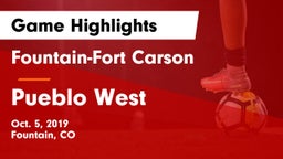 Fountain-Fort Carson  vs Pueblo West  Game Highlights - Oct. 5, 2019