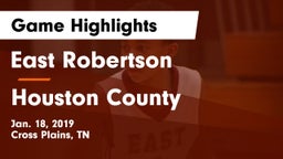 East Robertson  vs Houston County  Game Highlights - Jan. 18, 2019