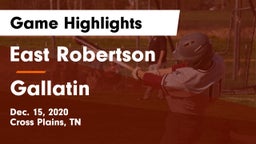 East Robertson  vs Gallatin  Game Highlights - Dec. 15, 2020