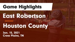 East Robertson  vs Houston County  Game Highlights - Jan. 15, 2021
