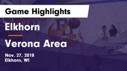 Elkhorn  vs Verona Area  Game Highlights - Nov. 27, 2018