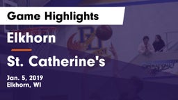 Elkhorn  vs St. Catherine's  Game Highlights - Jan. 5, 2019