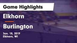 Elkhorn  vs Burlington  Game Highlights - Jan. 18, 2019