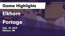 Elkhorn  vs Portage  Game Highlights - Feb. 18, 2019