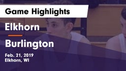 Elkhorn  vs Burlington  Game Highlights - Feb. 21, 2019