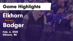 Elkhorn  vs Badger  Game Highlights - Feb. 6, 2020