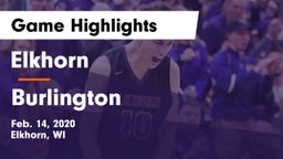 Elkhorn  vs Burlington  Game Highlights - Feb. 14, 2020