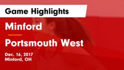 Minford  vs Portsmouth West  Game Highlights - Dec. 16, 2017