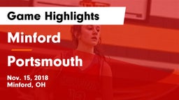 Minford  vs Portsmouth  Game Highlights - Nov. 15, 2018