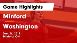 Minford  vs Washington  Game Highlights - Jan. 26, 2019