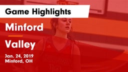 Minford  vs Valley  Game Highlights - Jan. 24, 2019