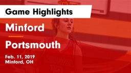 Minford  vs Portsmouth  Game Highlights - Feb. 11, 2019
